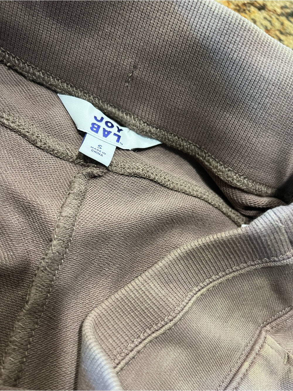 JoyLab Sweatshirt and Jogger Pants Loungewear Set Taupe French Terry Small - Picture 3 of 8